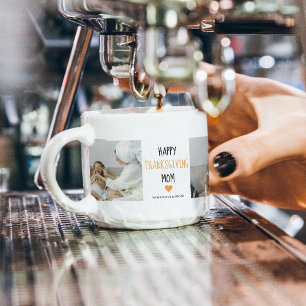 Tasse Expresso Modern Collage Photo Bon thanksgiving Maman