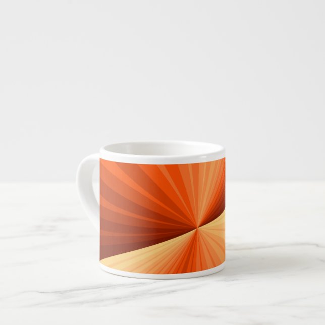 Tasse Expresso Moderne Abstrait Orange Rouge Vanille Graphique Fr (Devant gauche)