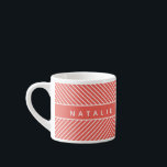 Tasse Expresso Moderne, audacieuse, bande géométrique graphique p<br><div class="desc">Moderne,  audacieux et graphique,  la géométrie personnalise la conception des bandes de chevrons. La couleur peut être changée.</div>