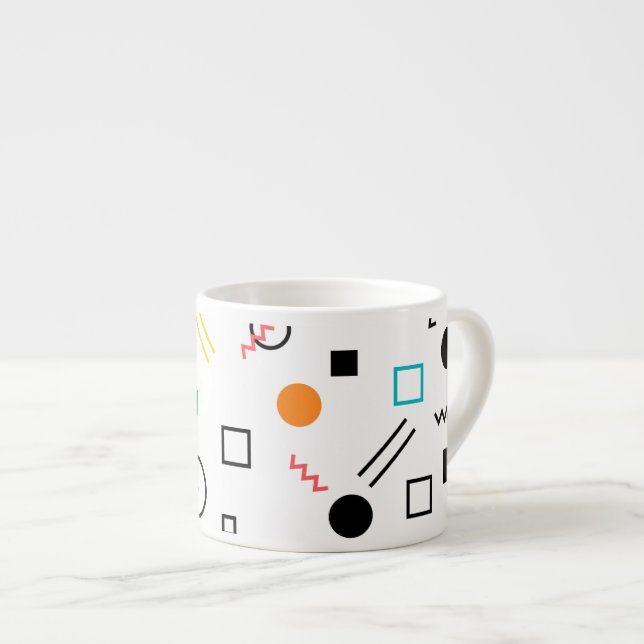 Tasse Expresso Moderne, espiègle, frais, à la mode, Memphis (Devant droit)