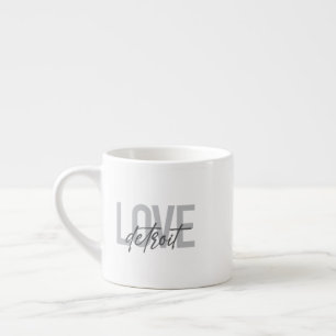 Tasse Expresso Moderne, simple, cool, design urbain Amour Detroit