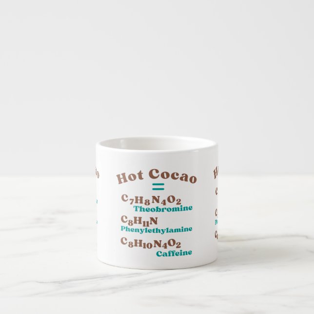 Tasse Expresso Molécule de cacao chaud (Devant)
