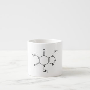 Tasse Expresso Molécule de caféine Chimie Café Atomes