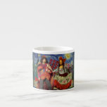 Tasse Expresso Mona Lisa Romantic Funny Art coloré<br><div class="desc">Cette merveilleuse invitation prend des éléments de la Mona Lisa et de Van Gogh's Starry nuit pour faire un thème mariage exceptionnellement unique et fantasque stationnaire pour une invitation, merci, numéro de table, et plus encore! Mona Lisa - Cette image présente la Mona Lisa avec son homme, dansant dans la...</div>
