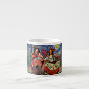 Tasse Expresso Mona Lisa Romantic Funny Art coloré