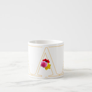 Tasse Expresso Monogramme A Floral