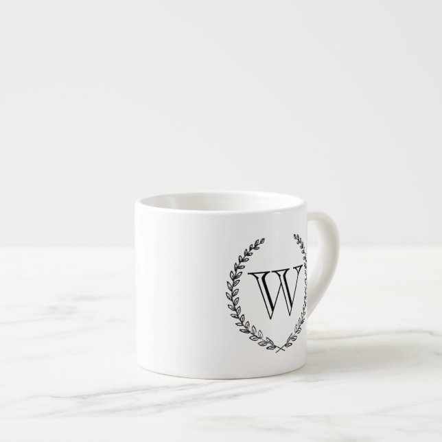 Tasse Expresso Monogramme de tableau (Devant droit)