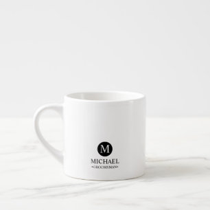 Tasse Expresso Monogramme et nom personnalisés classiques pour ga