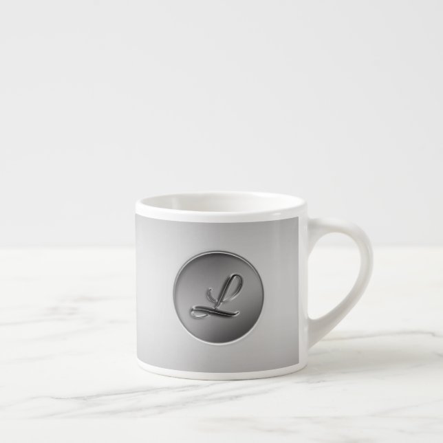 Tasse Expresso Monogramme "Lettre L" (Droite)