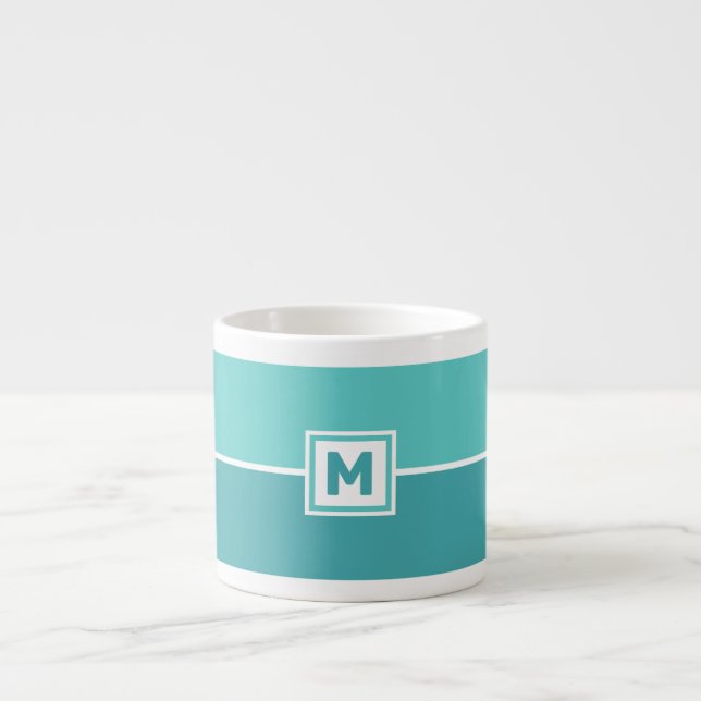 Tasse Expresso Monogramme personnalisé (Devant)
