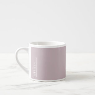 Tasse Expresso monogramme personnalisé, mauve moderne