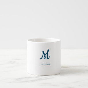 Tasse Expresso monogramme simple personnalisé ajouter votre nom 