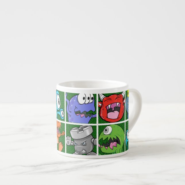 Tasse Expresso Monstres & Kaiju (Devant droit)