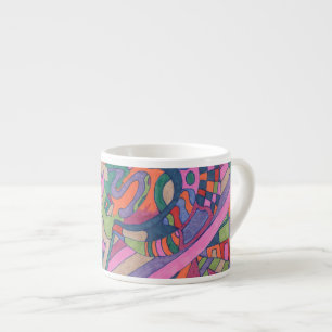 Tasse Expresso Montez à l'arc-en-ciel Super, abstrait