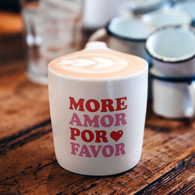 Tasse Expresso More Amor Por Favor – Cute Valentine Love (Créateur téléchargé)