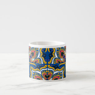 Tasse Expresso Mosaïque indienne Talavera : Céramique sans joint.