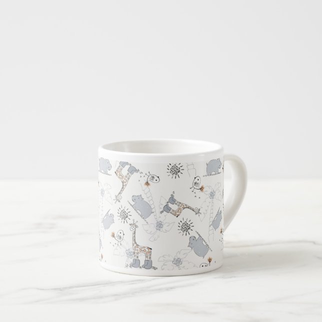 Tasse Expresso motif 2 de griffonnage (Devant droit)