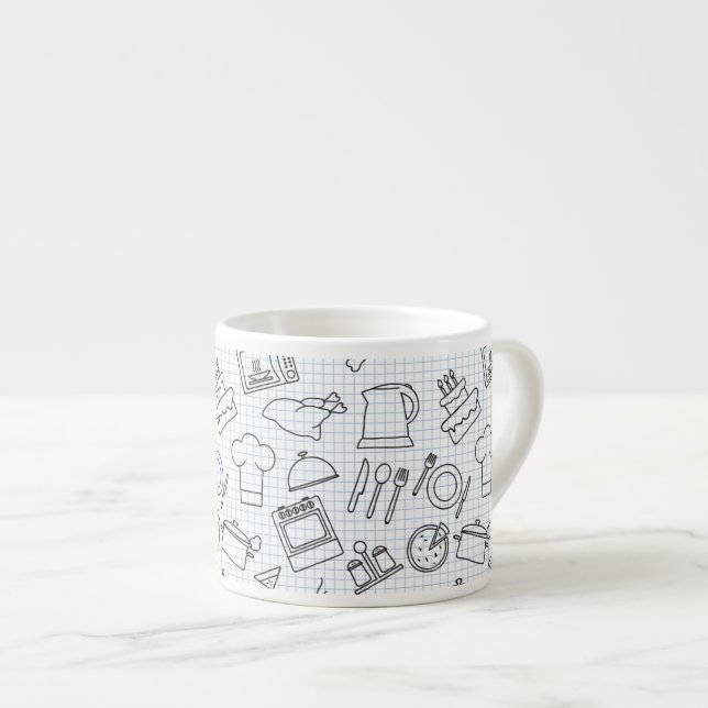 Tasse Expresso Motif 4 de cuisine (Devant droit)