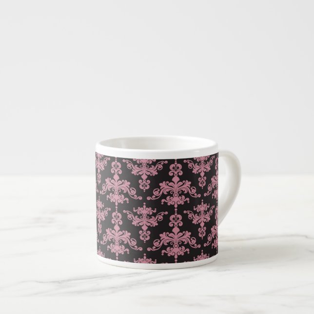 Tasse Expresso Motif 5 de damassé (Devant droit)