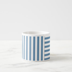 Tasse Expresso motif à bande blanche bleue
