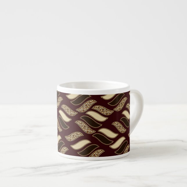 Tasse Expresso Motif africain 2 de peau de guépard (Devant droit)