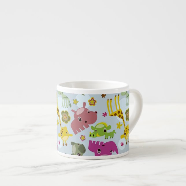 Tasse Expresso motif animal de safari (Devant droit)
