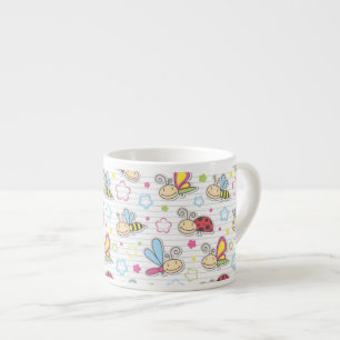 Tasse Expresso motif avec des insectes