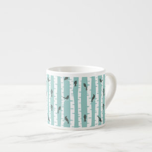 Tasse Expresso Motif avec des oiseaux et des arbres