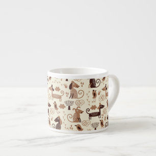 Tasse Expresso motif avec les chiens mignons