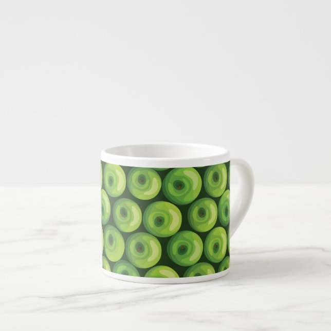Tasse Expresso Motif avec les pommes vertes (Devant droit)