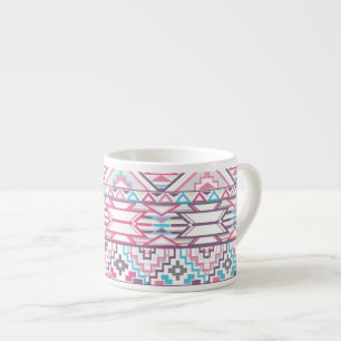 Tasse Expresso Motif aztèque géométrique abstrait 3