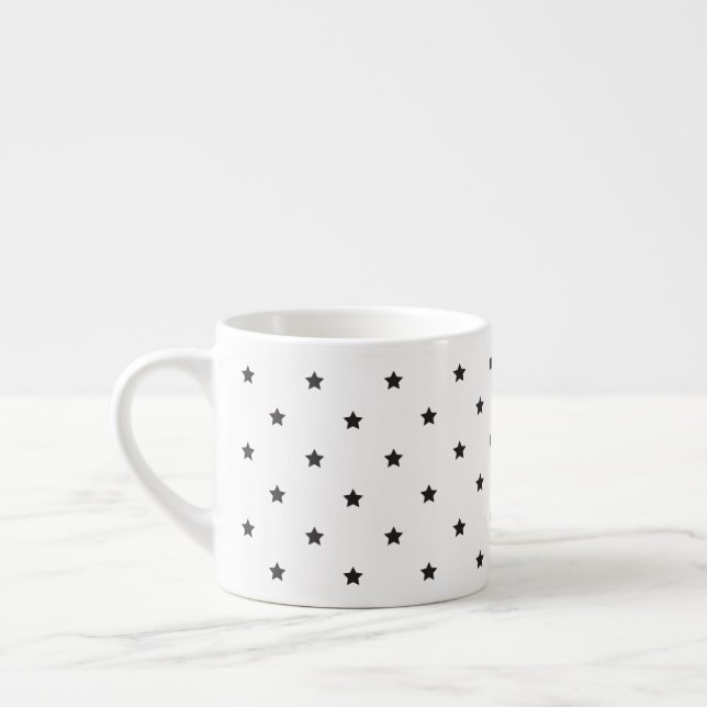Tasse Expresso Motif Black and White Stars (Gauche)
