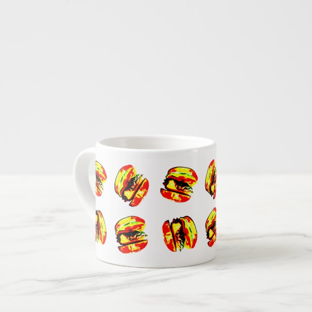 Tasse Expresso Motif Burger (Devant gauche)