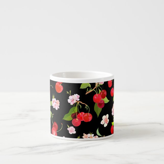 Tasse Expresso Motif cerise 2 (Devant)