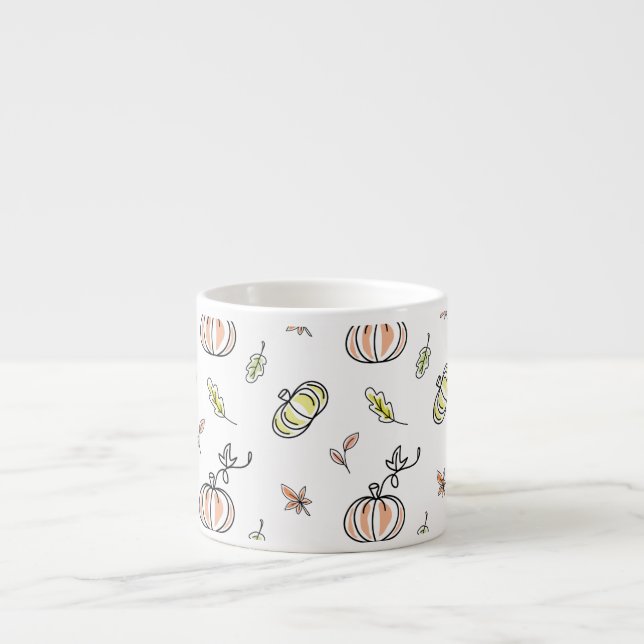 Tasse Expresso motif citrouille (Devant)