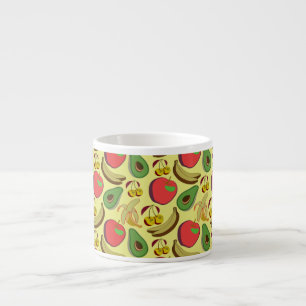 Tasse Expresso Motif coloré aux fruits tropicaux sans soudure