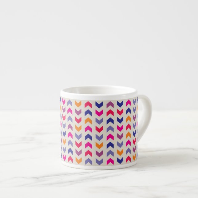 Tasse Expresso Motif coloré aztèque de Chevron (Devant droit)