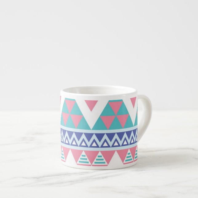 Tasse Expresso Motif coloré aztèque tribal (Devant droit)