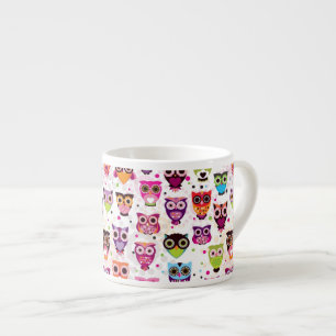 Tasse Expresso Motif coloré de hibou pour les enfants 2