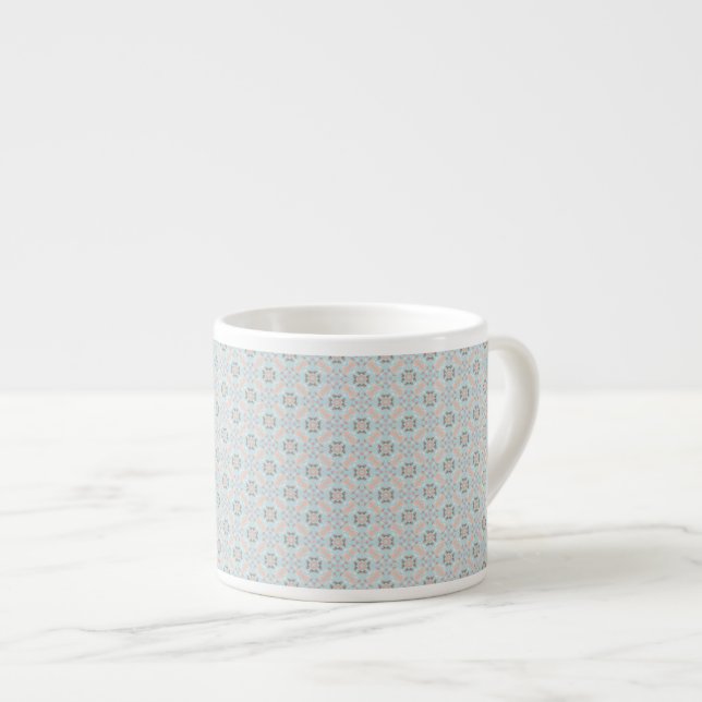 Tasse Expresso Motif coquillage sans couture (Devant droit)