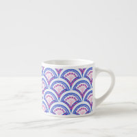 motif damassé floral bleu