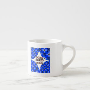 Tasse Expresso Motif d'anémone du Jardin bleu