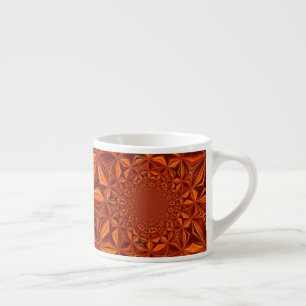 Tasse Expresso Motif d'art numérique kaléidoscope rouge-67546