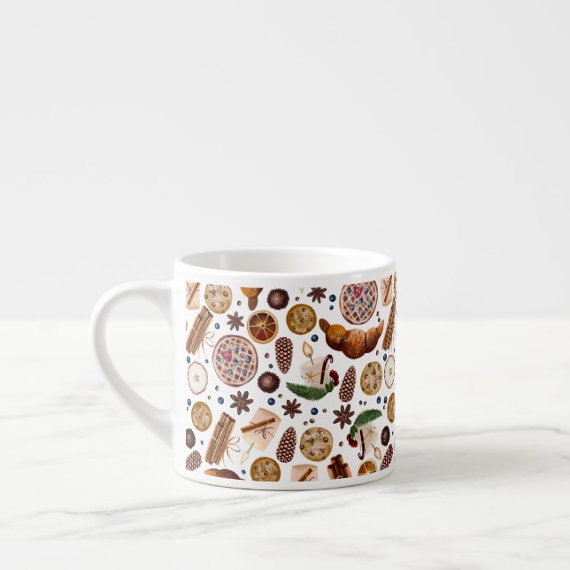 Tasse Expresso Motif de biscuits de Noël Hygge (Gauche)