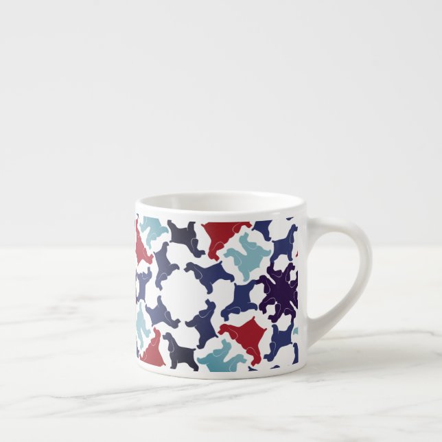 Tasse Expresso Motif de Cocker Spaniel moderne minimal (Droite)