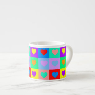 Tasse Expresso Motif de coeur romantique