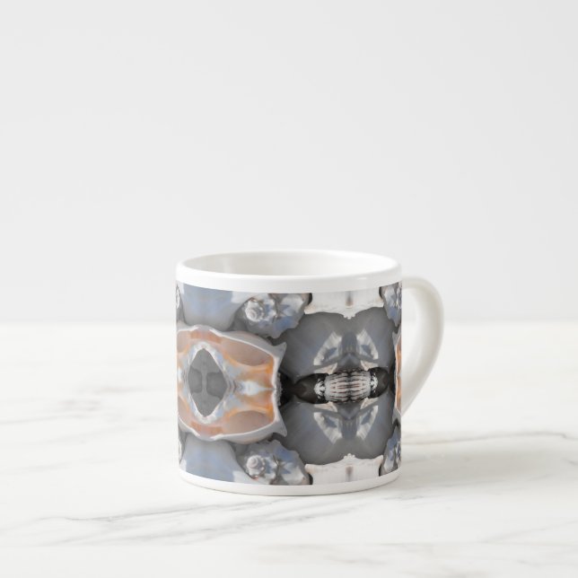Tasse Expresso Motif de coquillage (Devant droit)