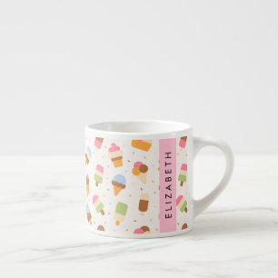 Tasse Expresso Motif de crème glacée, cône de crème glacée, Votre