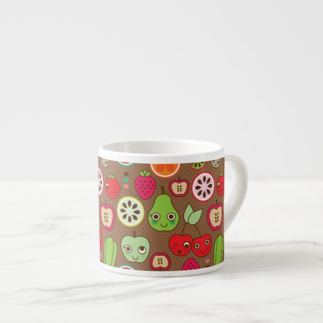 Tasse Expresso Motif de cuisine de fruit (Devant droit)