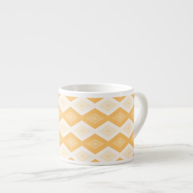 Tasse Expresso Motif de diamant jaune (Devant droit)